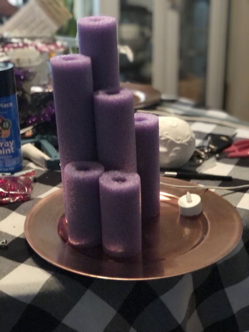 Pool Noodle Halloween Candles - Craftsy Soul