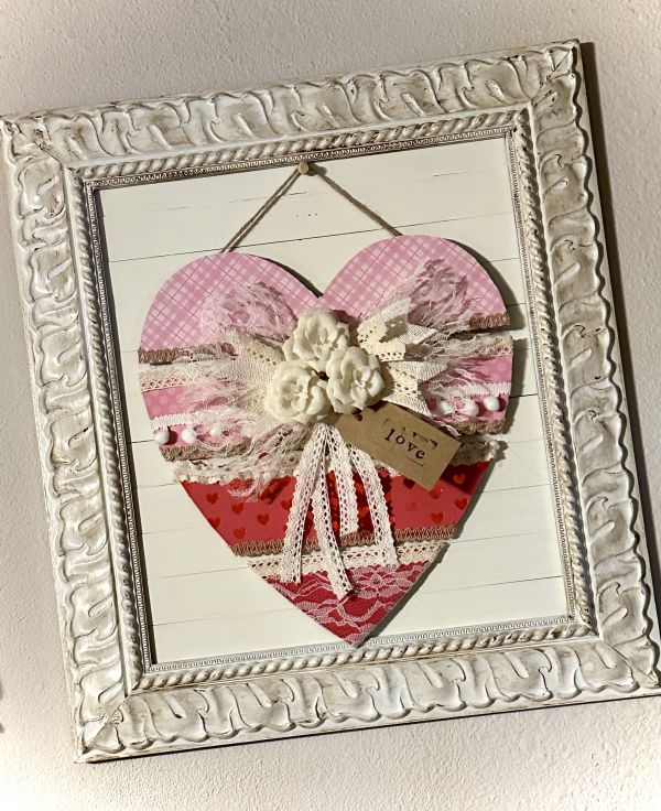 Dollar Tree Valentine sign makeover