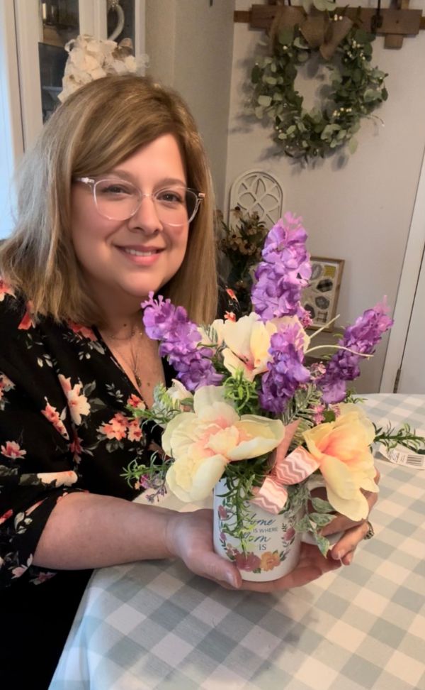 Dollar Tree Mother’s Day Mug with florals