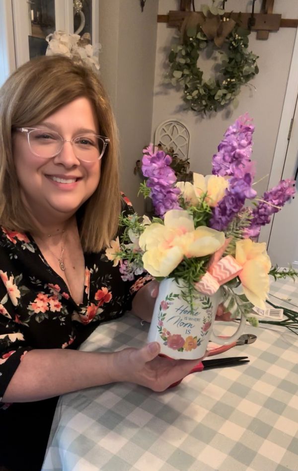 Dollar Tree Mother’s Day mug with florals