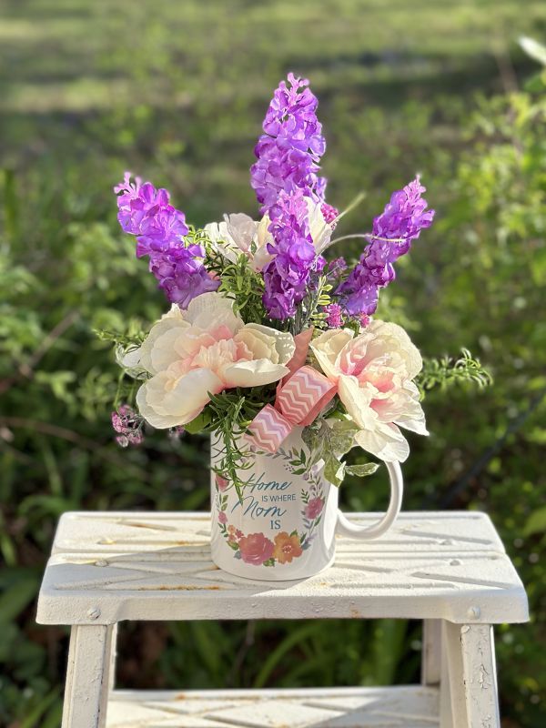 Dollar Tree Mother’s Day mug with florals