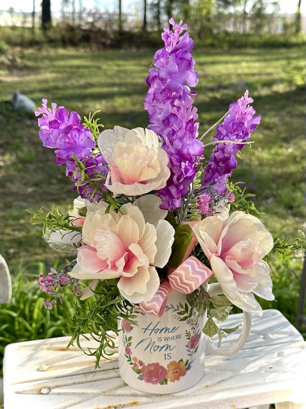 Dollar Tree Mother’s Day mug with florals