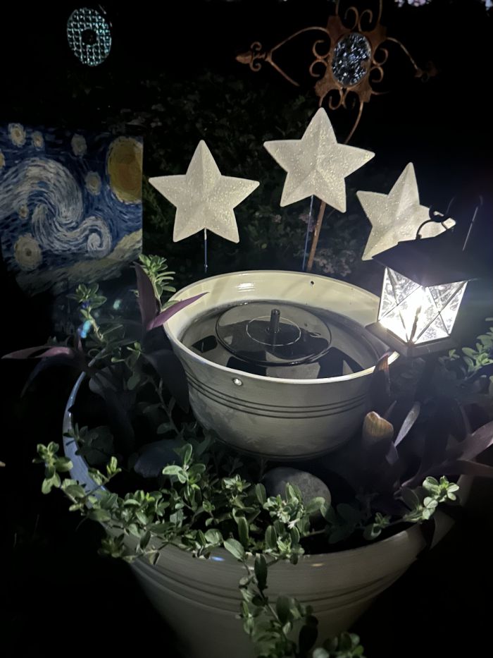 Paint it white, moon garden decor