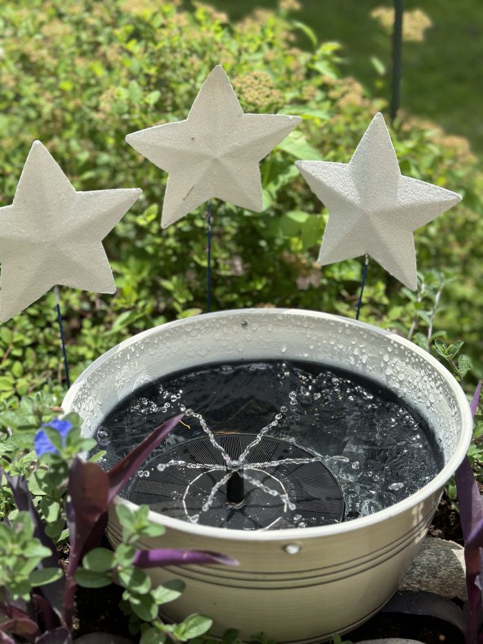 Paint it white, moon garden decor