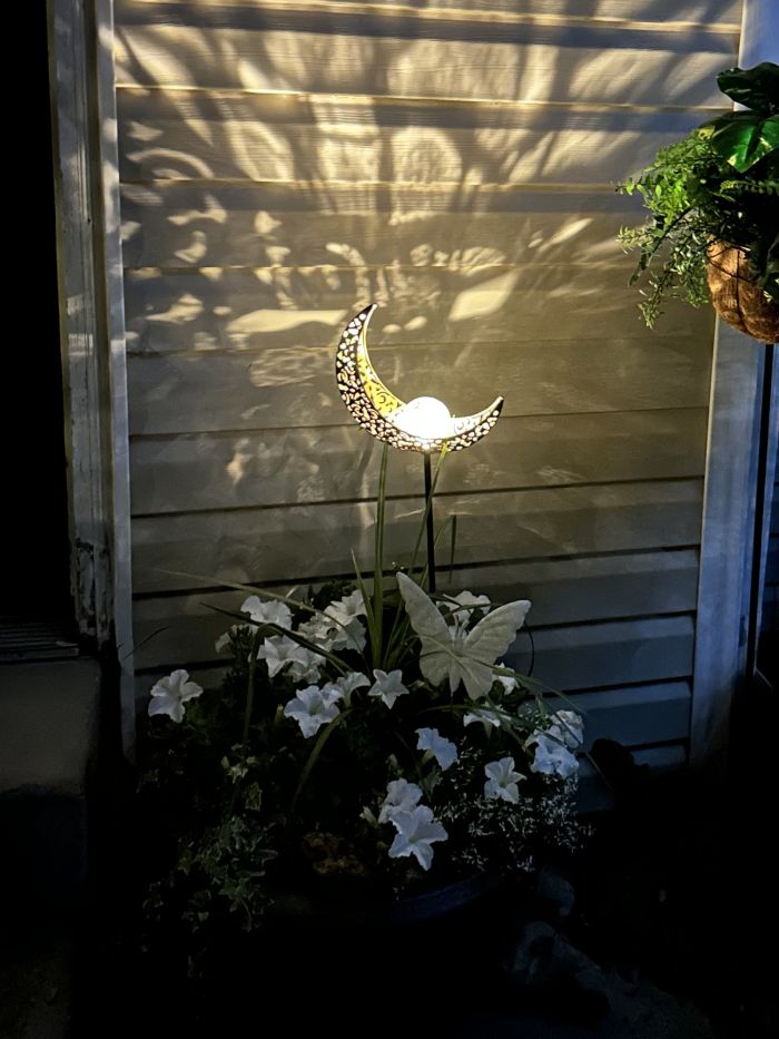 Paint it white, moon garden decor