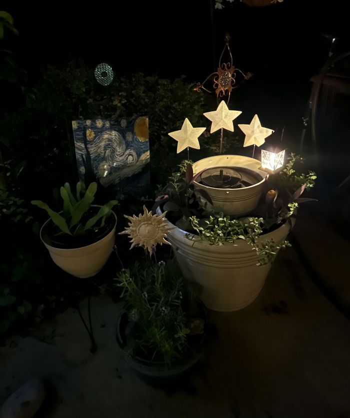 Paint it white, moon garden decor