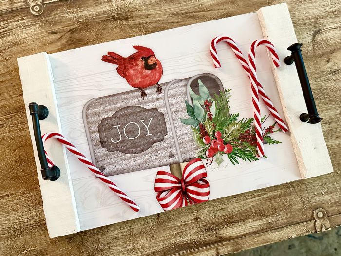 decorative Christmas tray