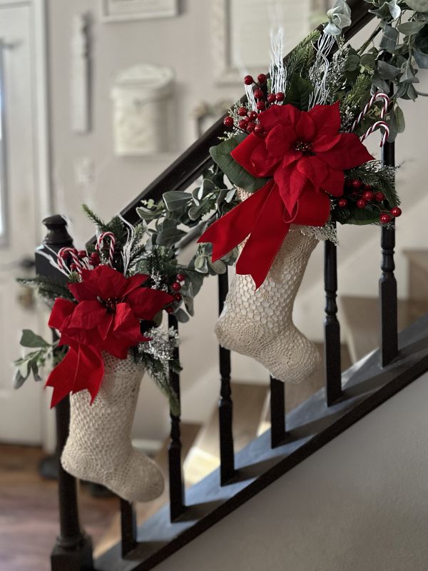 Christmas stocking wreath
