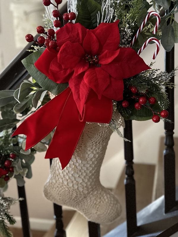 Christmas stocking wreath