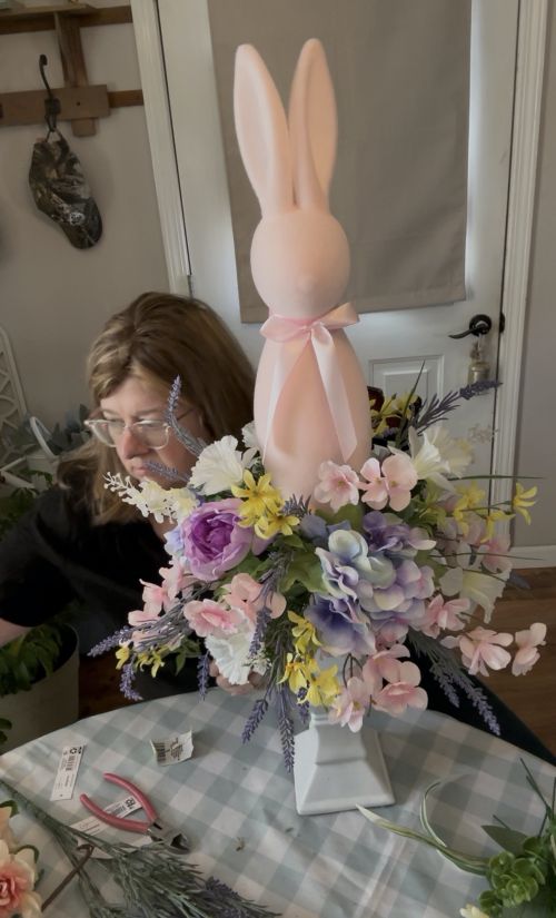 bunny floral arrangement