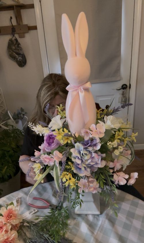 bunny floral arrangement