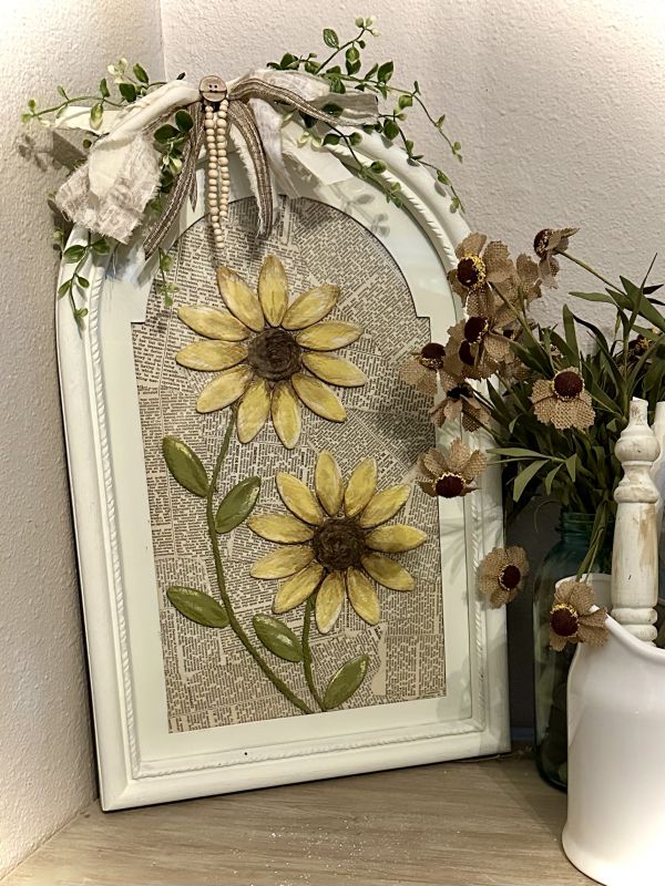 wood biscuit flower