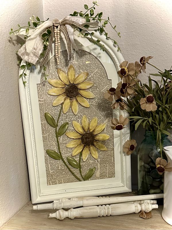 wood biscuit flower