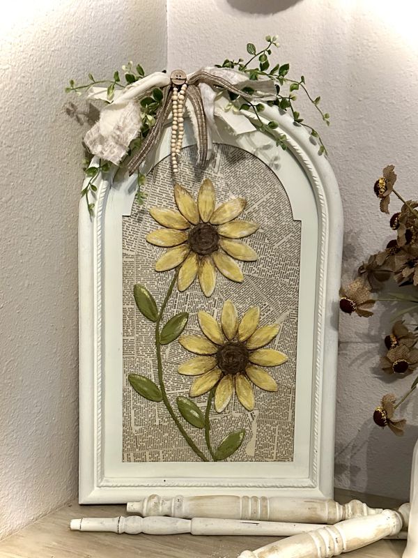 wood biscuit flower