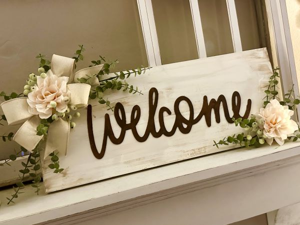 thrift store sign makeover
