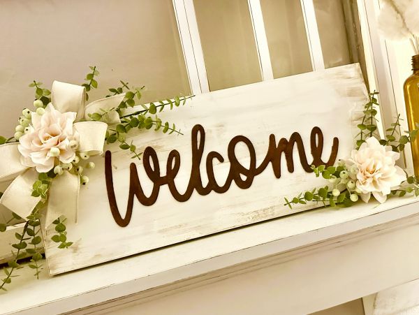 thrift store sign makeover