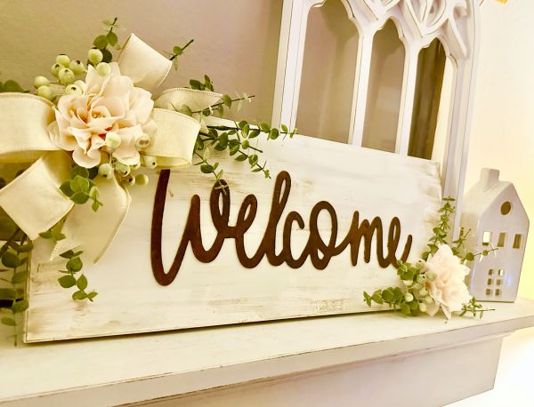 thrift store sign makeover