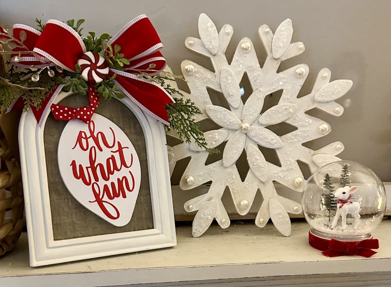 Dollar Tree snowflake craft