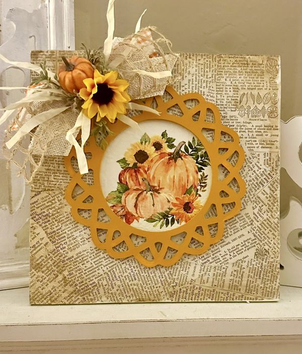 fall decor using Dollar Tree frame
